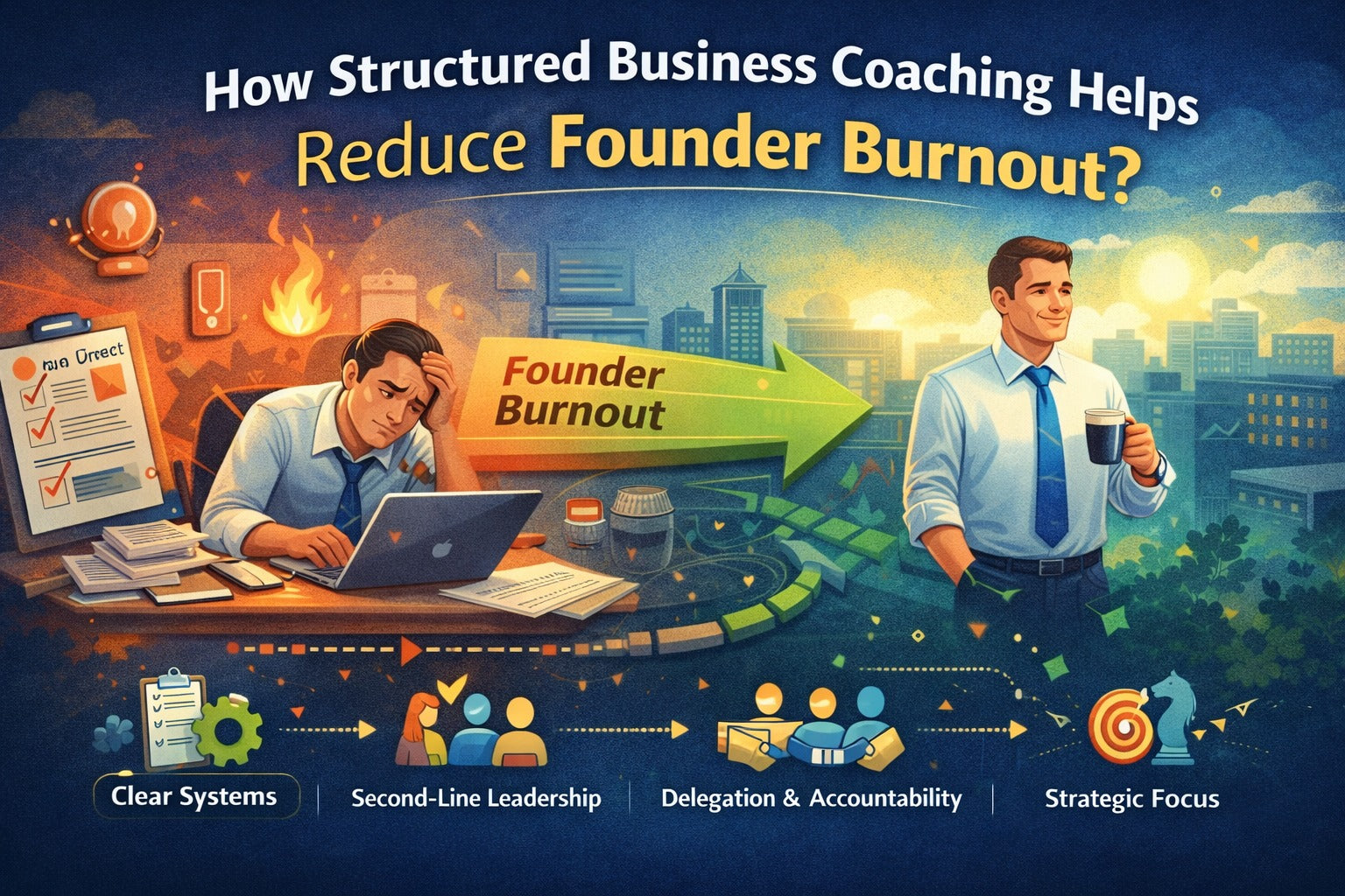 How Structured Business Coaching Helps Reduce Founder Burnout?